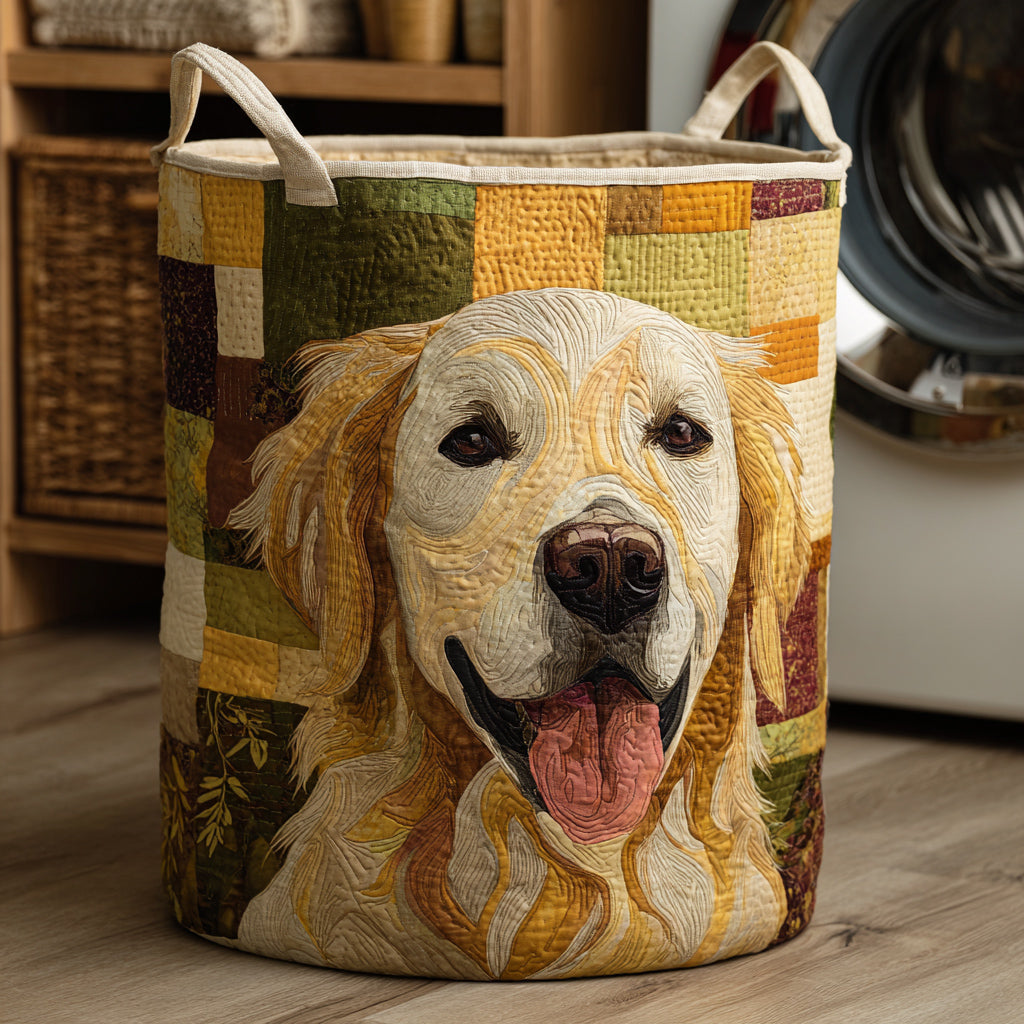 PANIER À LINGE JOYEUX | GOLDEN RETRIEVER EN SOLEIL