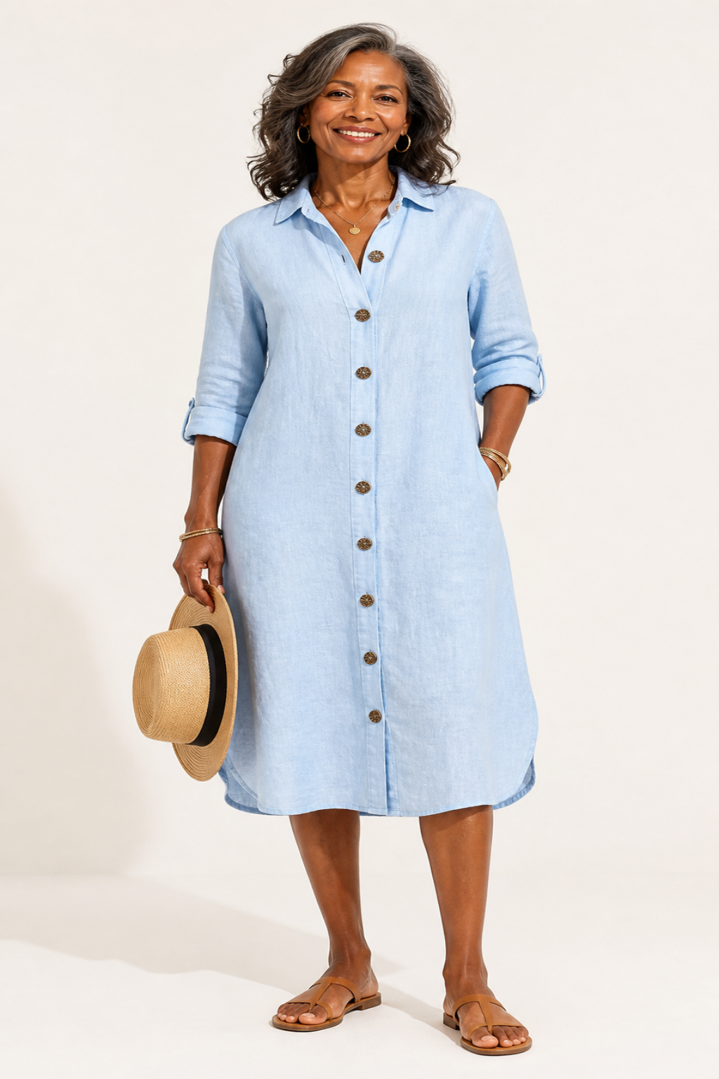 Robe Midi d'Été Classique Loes