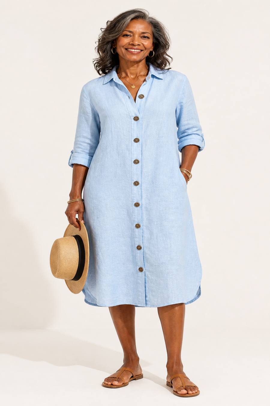 Robe Midi d'Été Classique Loes