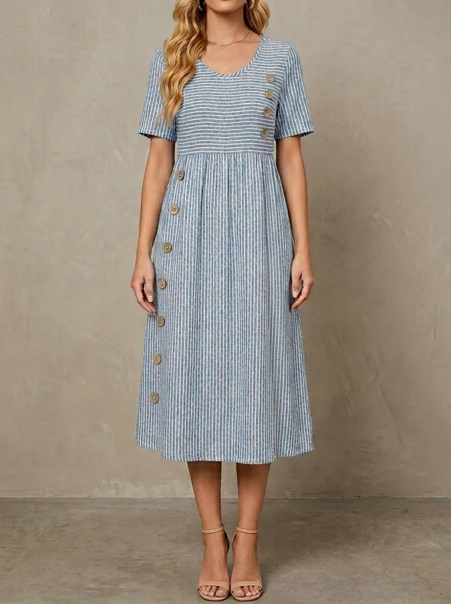 Robe Midi Rayée Riviera