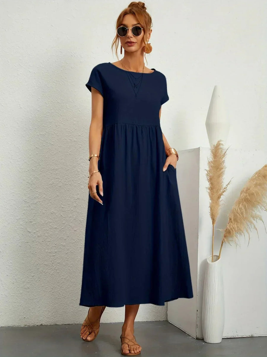 Gabrielle™ — Robe midi fluide élégance intemporelle
