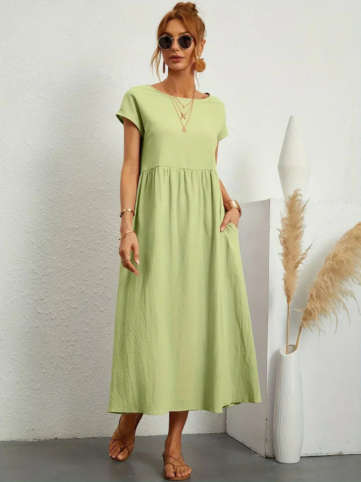 Gabrielle | Robe Midi Fluide Élégance Intemporelle