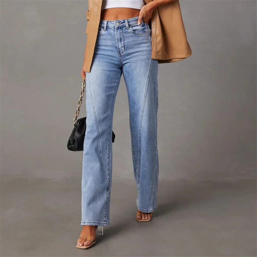 Leah - Jeans larges à taille haute