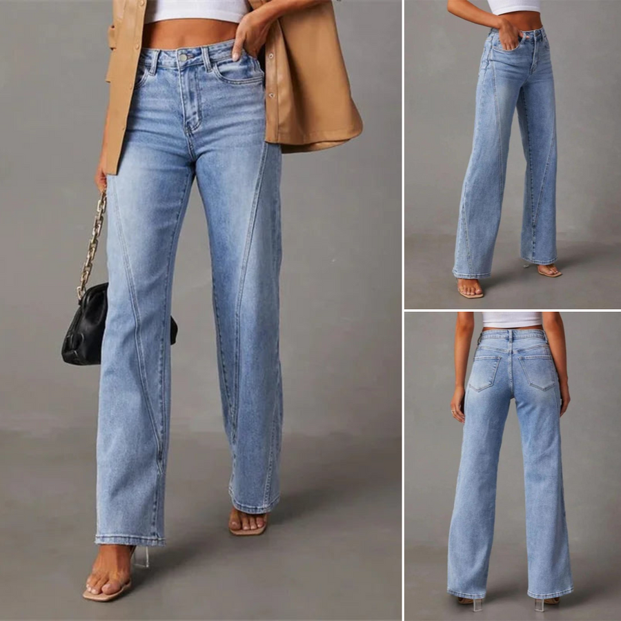 Leah - Jeans larges à taille haute