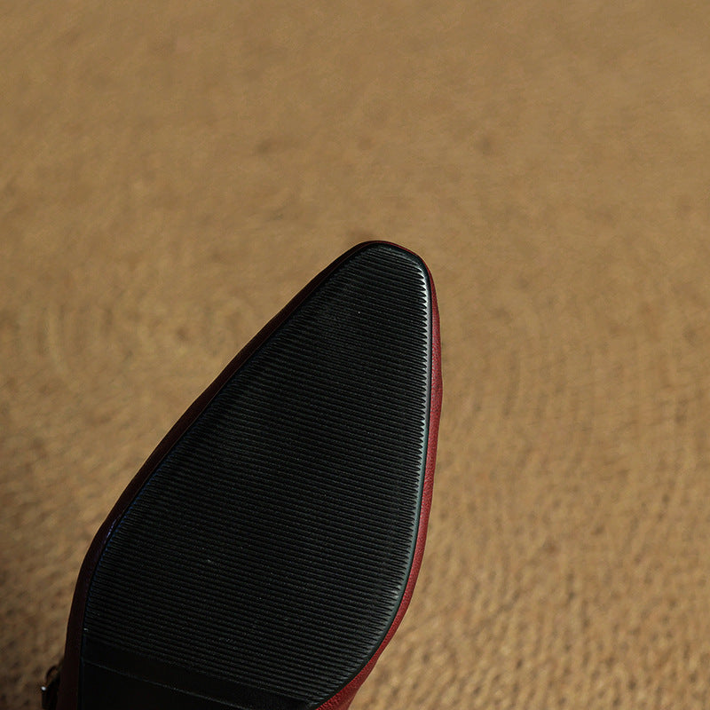 Mules en Cuir Véritable Vintage