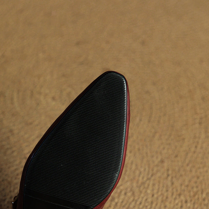 Mules en Cuir Véritable Vintage