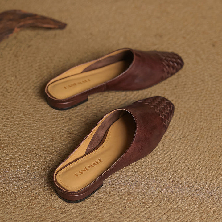 Mules en Cuir Véritable