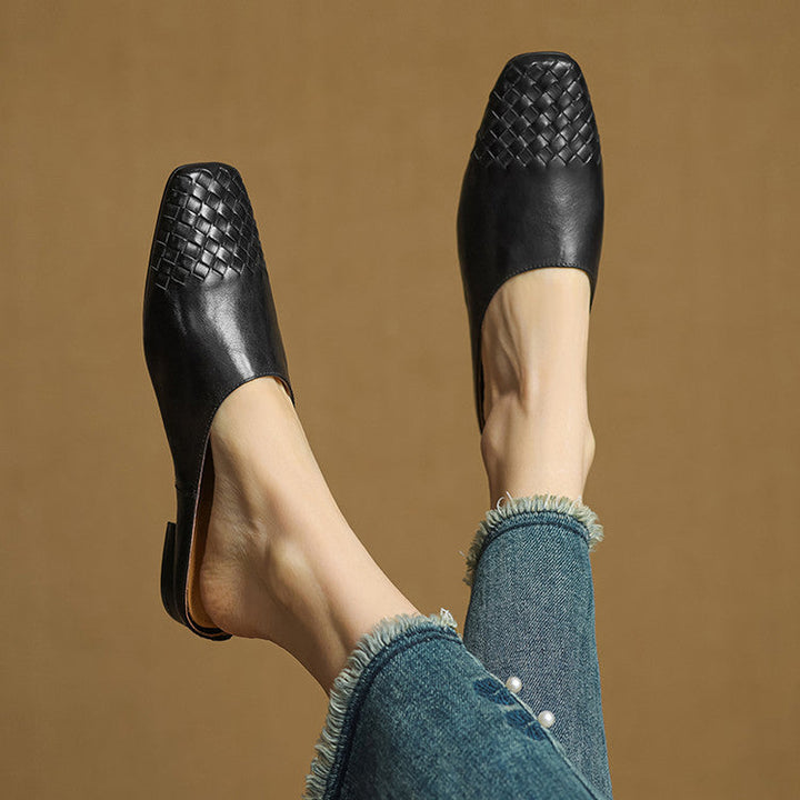 Mules en Cuir Véritable