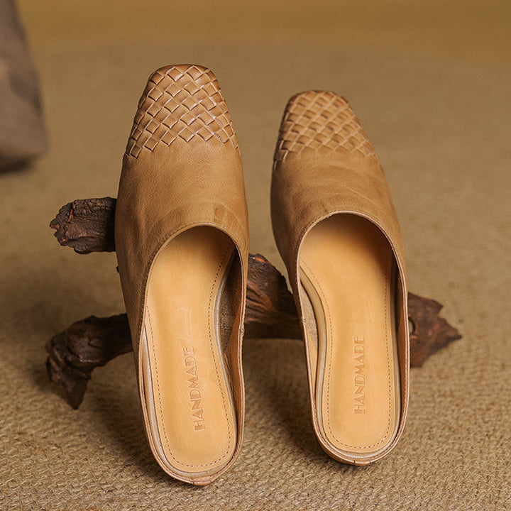 Mules en Cuir Véritable