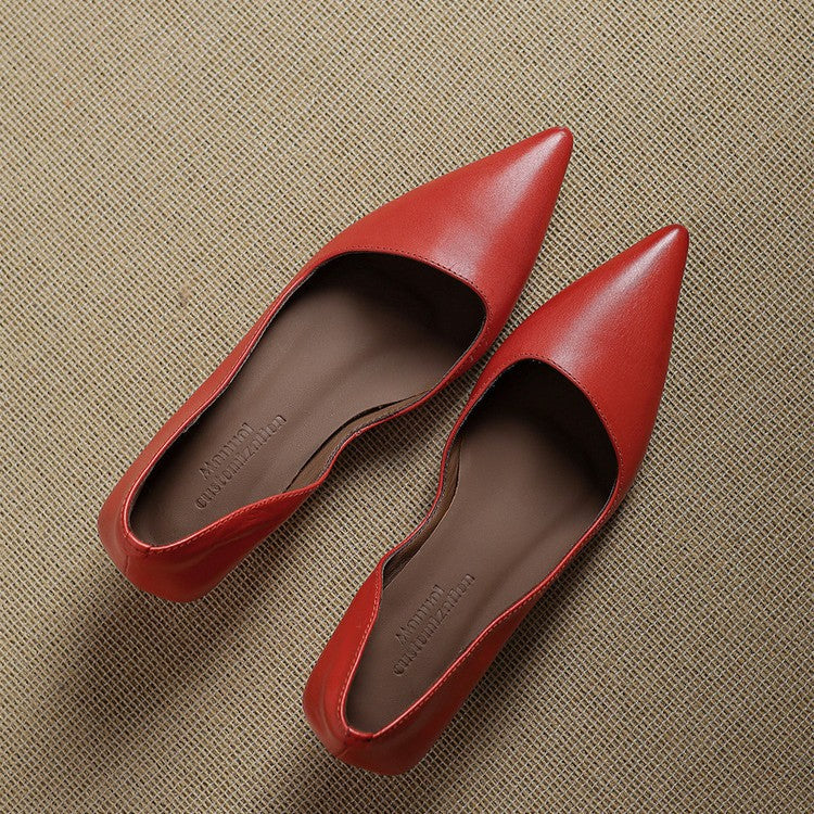 Escarpins à Talon Chaton en Cuir Orlisse