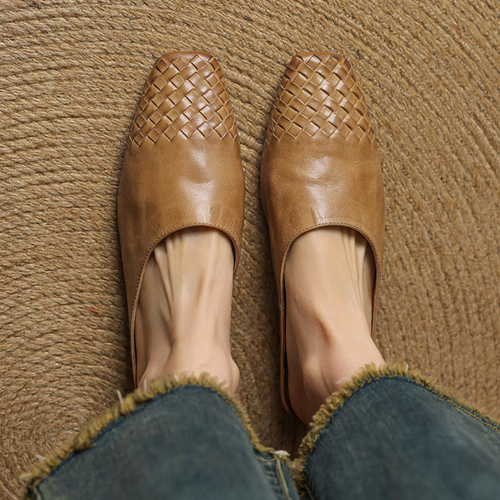Mules en Cuir Véritable