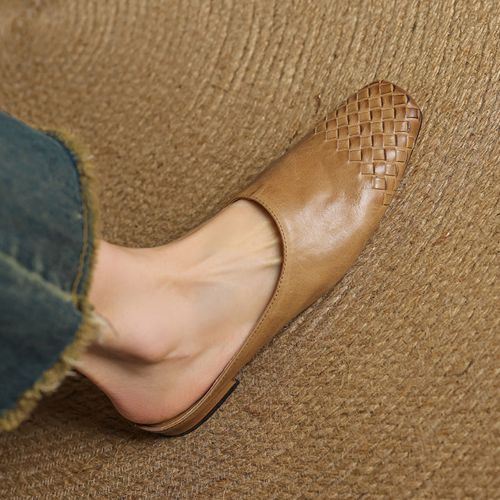 Mules en Cuir Véritable