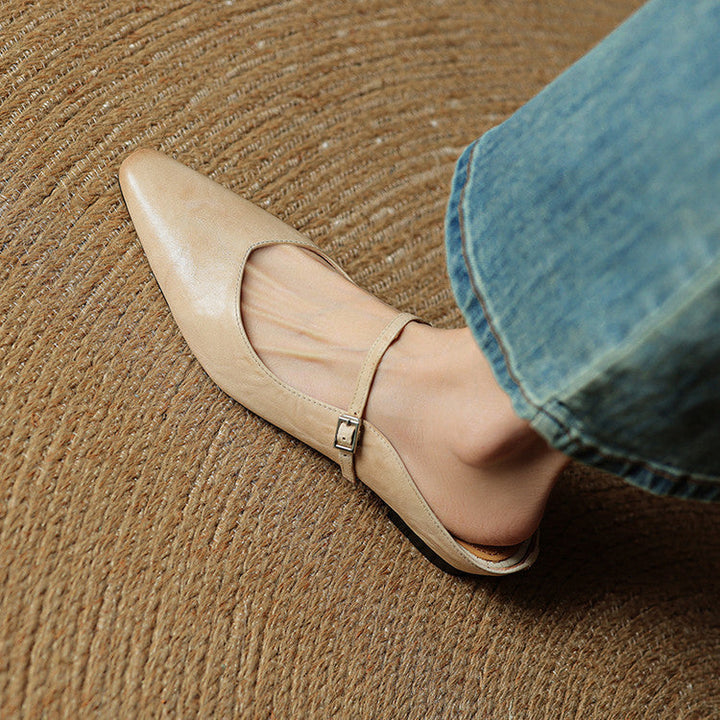 Mules en Cuir Véritable Vintage
