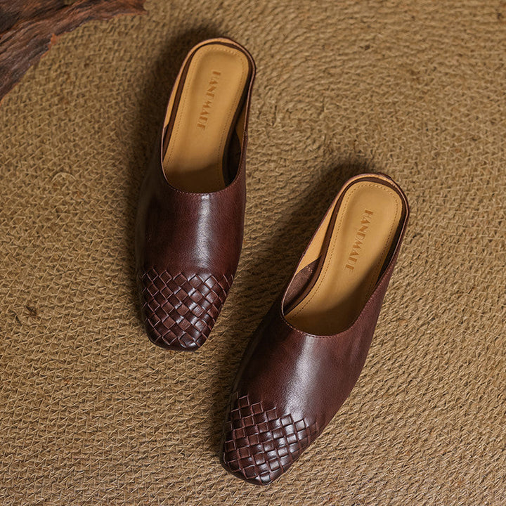 Mules en Cuir Véritable