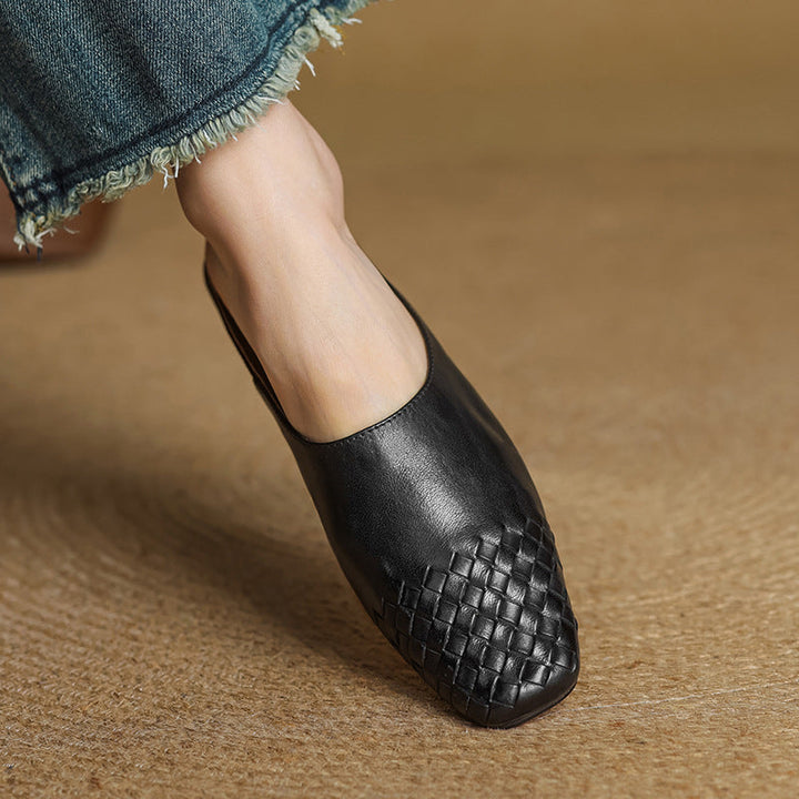 Mules en Cuir Véritable