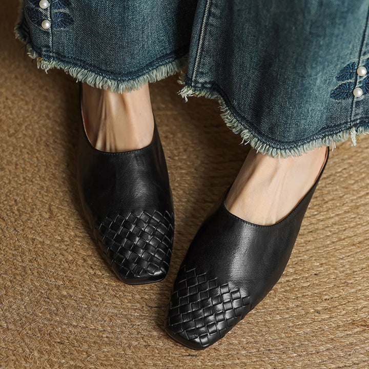 Mules en Cuir Véritable