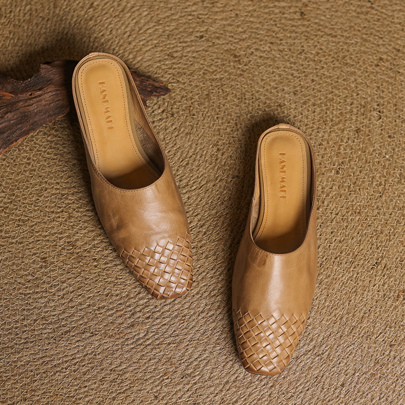 Mules en Cuir Véritable