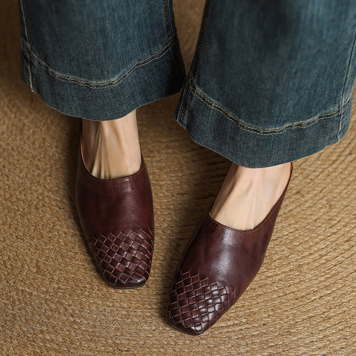 Mules en Cuir Véritable