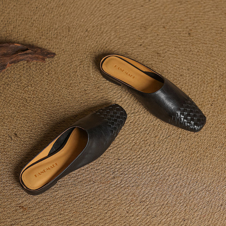 Mules en Cuir Véritable
