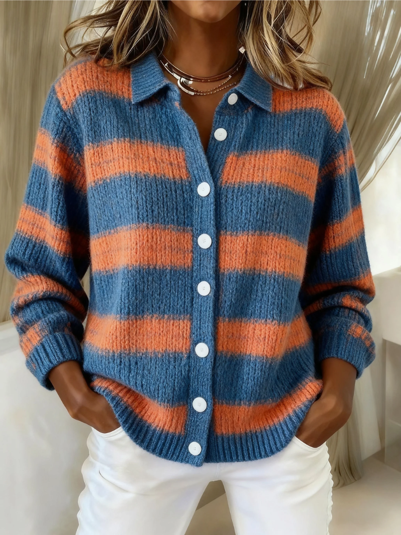 Livia | Cardigan Tricot Rayé