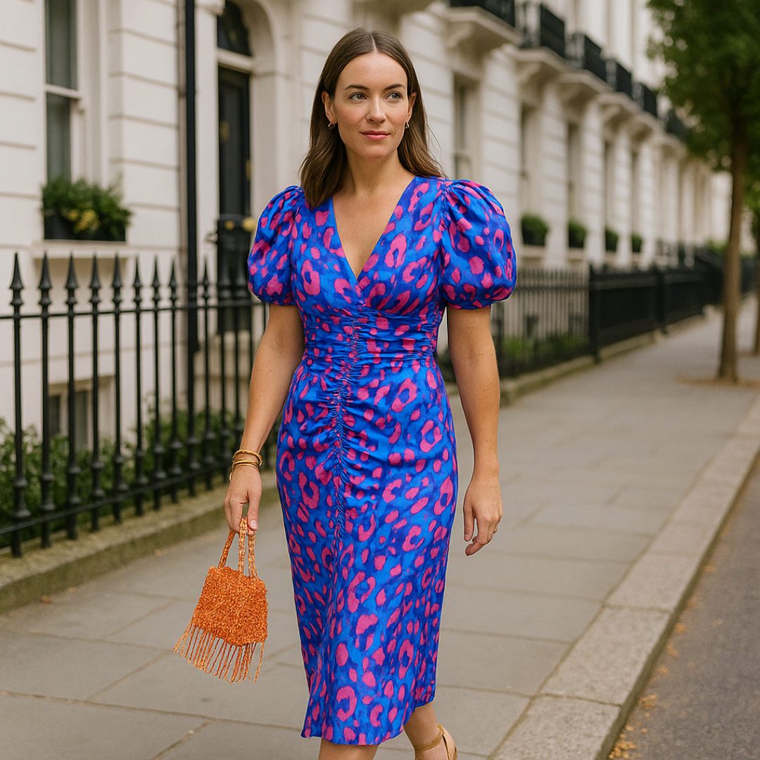 Oranit™ | Robe Colorée à Manches Plissées