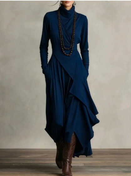 Natalia | Robe Maxi Tricot Asymétrique