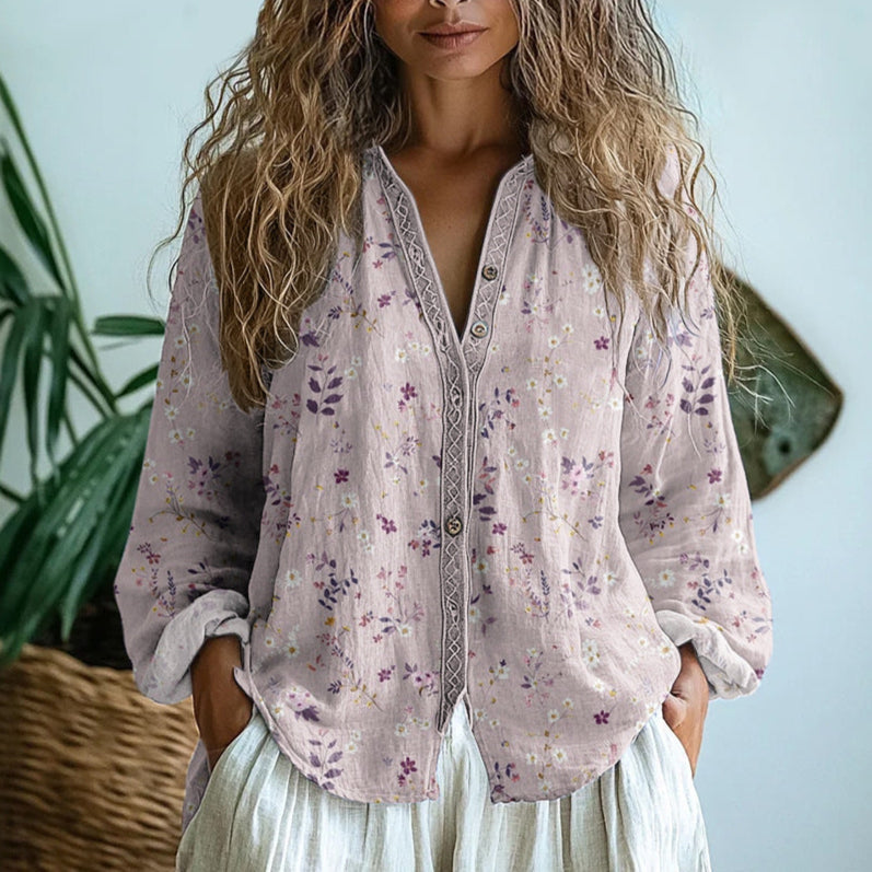 Alexandra | Blouse Bohème à Motifs Floraux