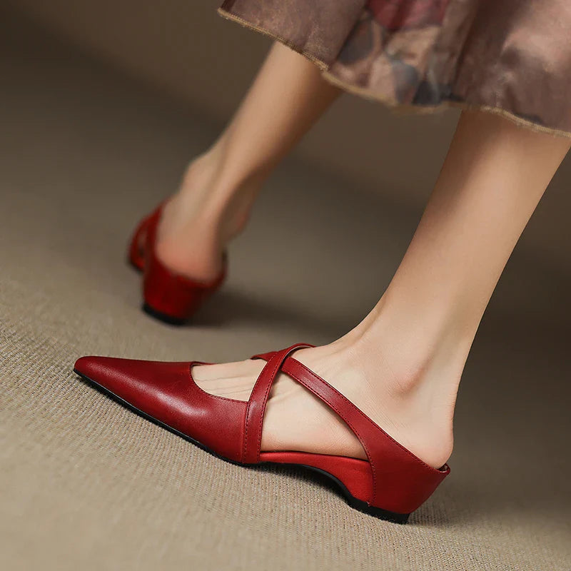 Aluna | Mules Élégantes à Brides Croisées