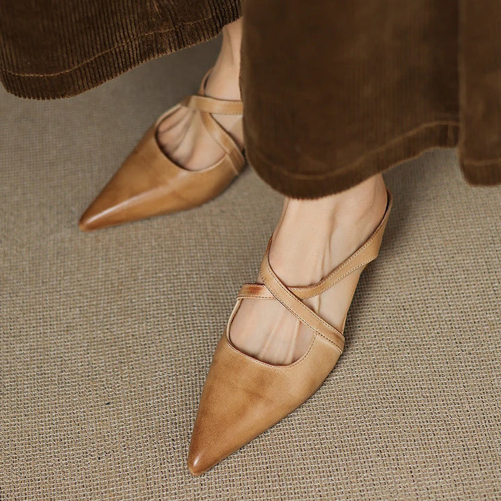 Aluna | Mules Élégantes à Brides Croisées