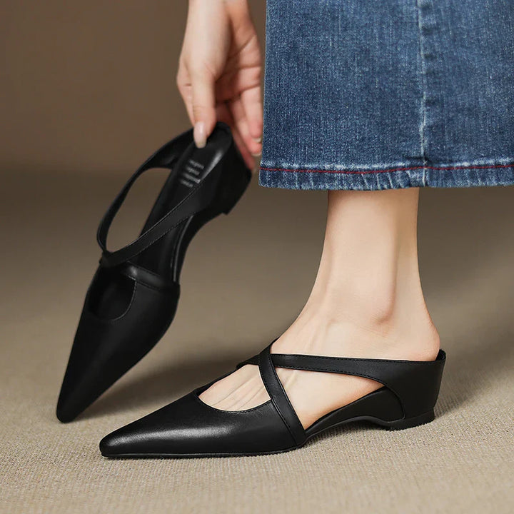 Aluna | Mules Élégantes à Brides Croisées
