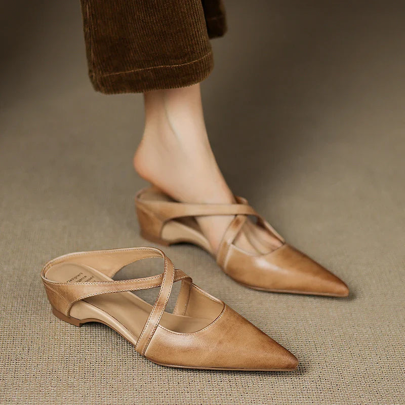 Aluna | Mules Élégantes à Brides Croisées