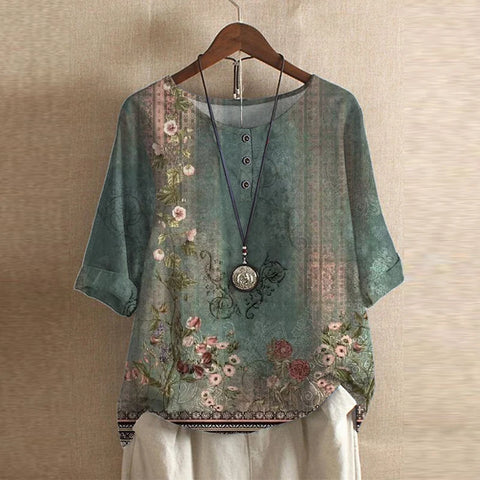 Dakota™ | Blouse rétro imprimée