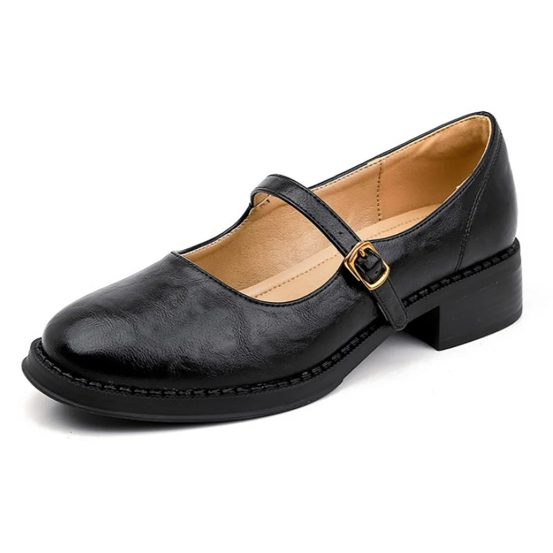 Mary Janes Classiques Confort en Cuir Véritable