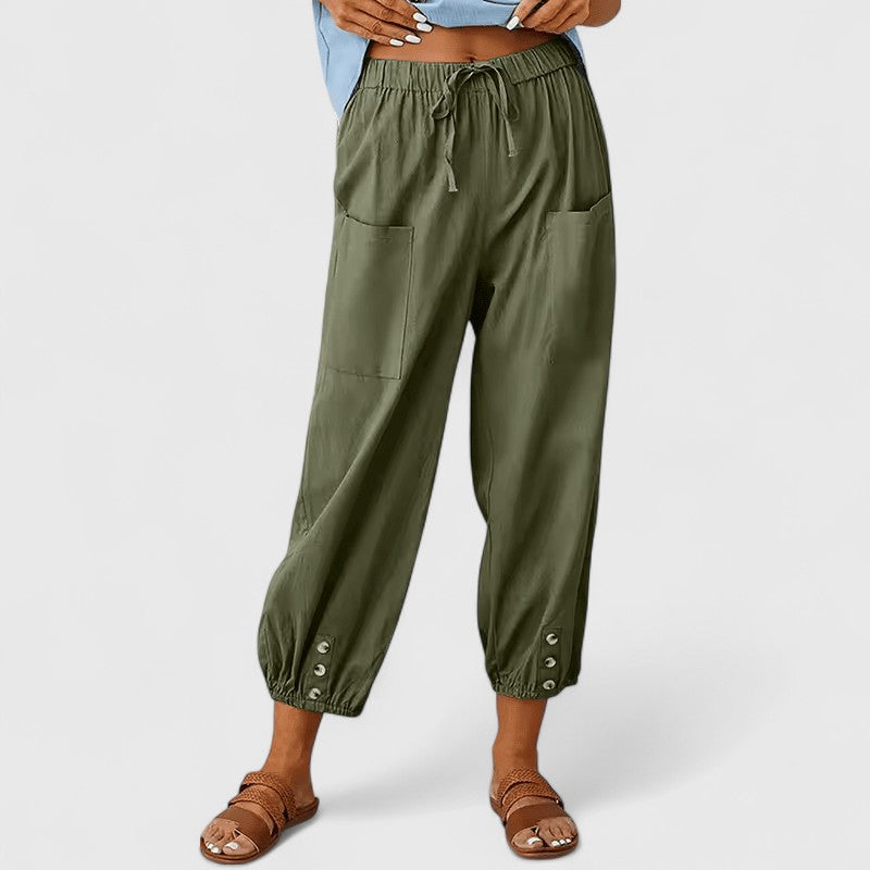 Eliza | Pantalons Élegants à Jambes Larges