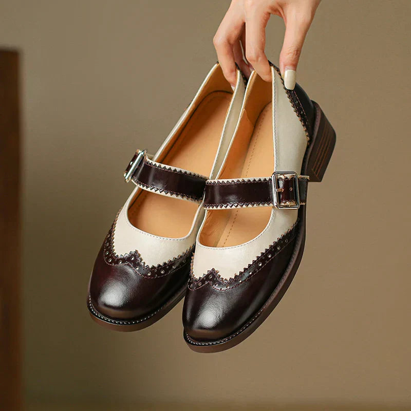 Miana Ballerines en Cuir Véritable