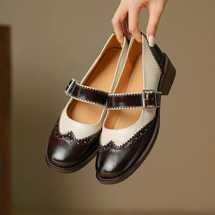 Miana Ballerines en Cuir Véritable