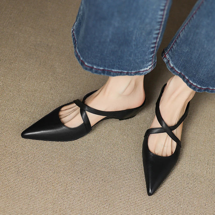 Aluna | Mules Élégantes à Brides Croisées