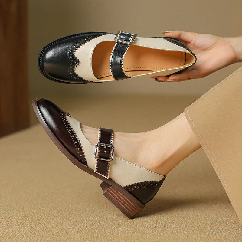 Miana Ballerines en Cuir Véritable