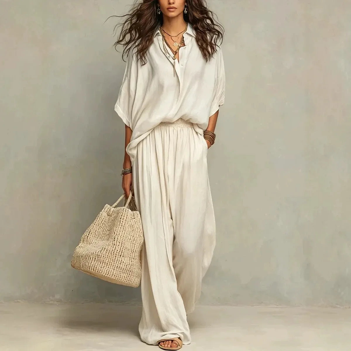 Ensemble de Pantalons Détendus Delphine pour l'Été