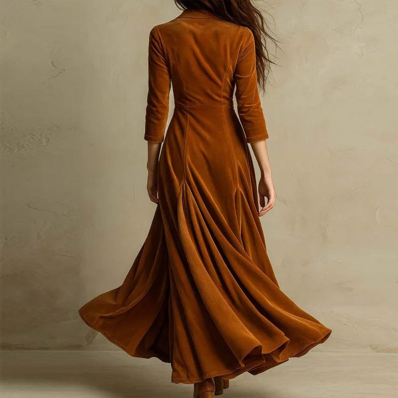 Anna | Robe Longue en Velours