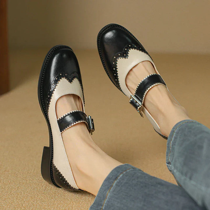 Miana Ballerines en Cuir Véritable