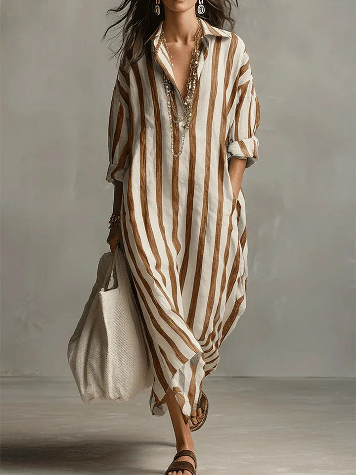 Amaris | Robe Chemise Longue en Lin