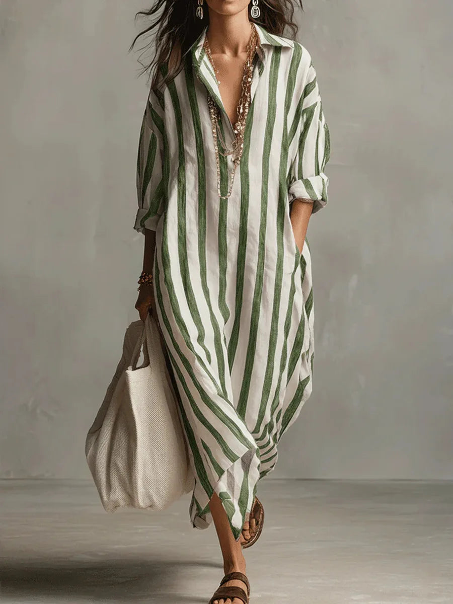 Amaris | Robe Chemise Longue en Lin