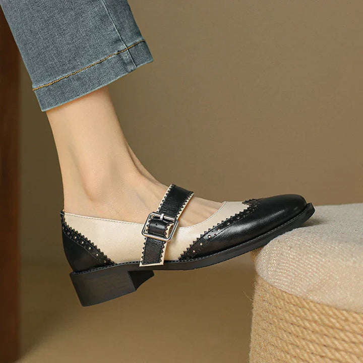 Miana Ballerines en Cuir Véritable
