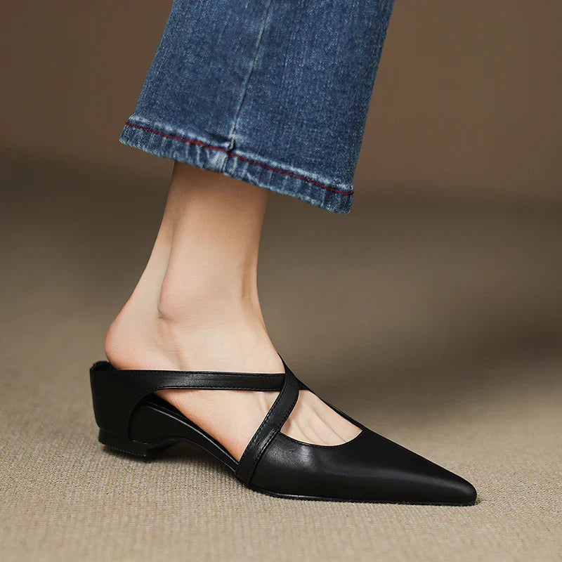 Aluna | Mules Élégantes à Brides Croisées
