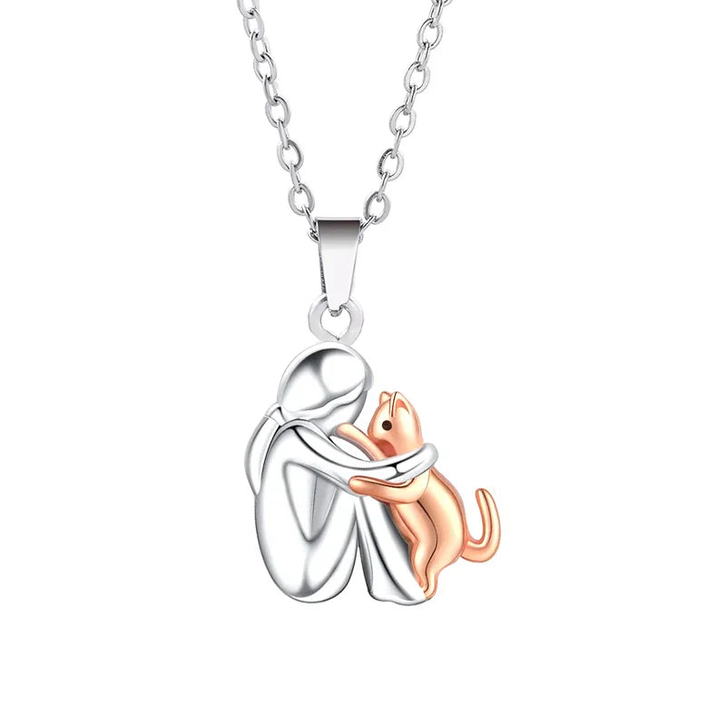 Pendentif Collier Chat Câlin