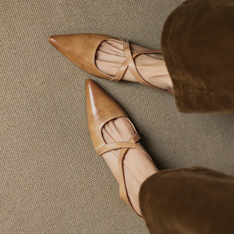 Aluna | Mules Élégantes à Brides Croisées