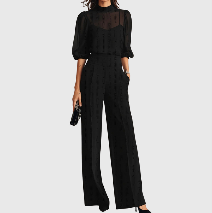 Elodie | Ensemble de Top et Pantalons Amples en Trois Pièces