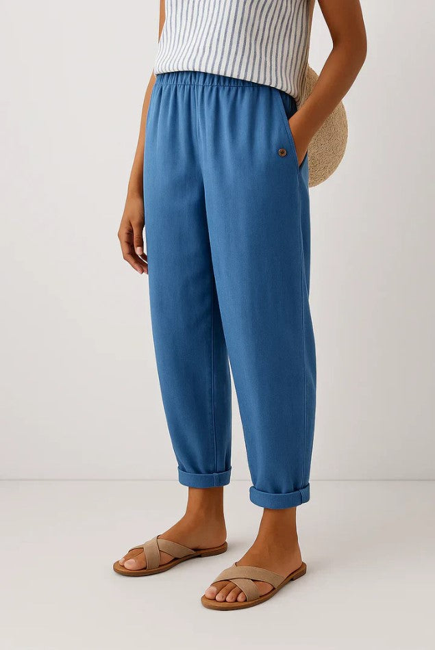 Romina | Pantalon Fluide à Taille Élastique