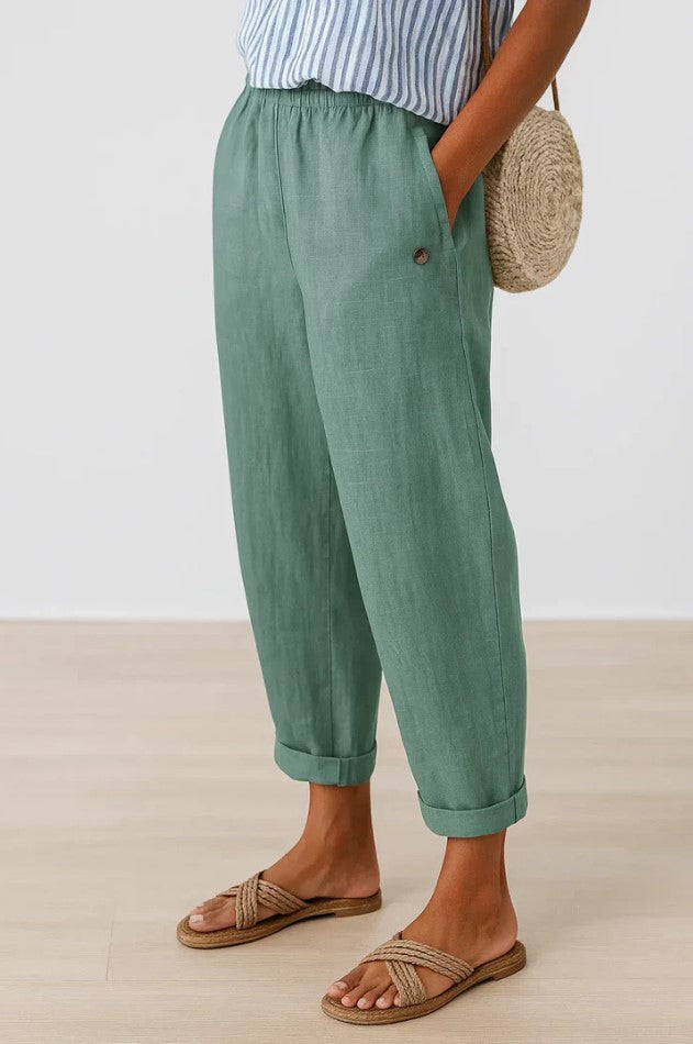 Romina | Pantalon Fluide à Taille Élastique